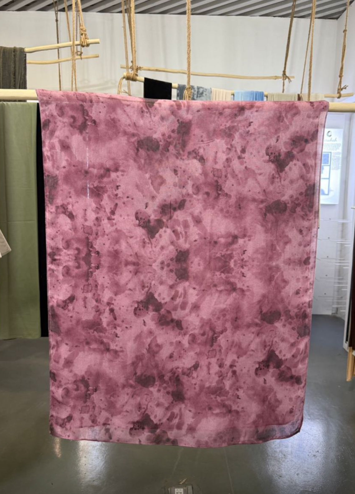 Pink marble wash modal hijab