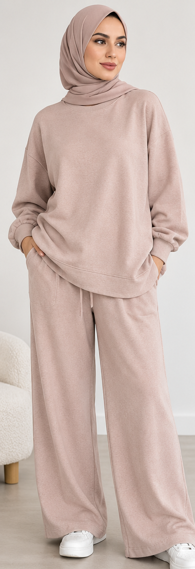 Ayat 2pc jogger set soft pink