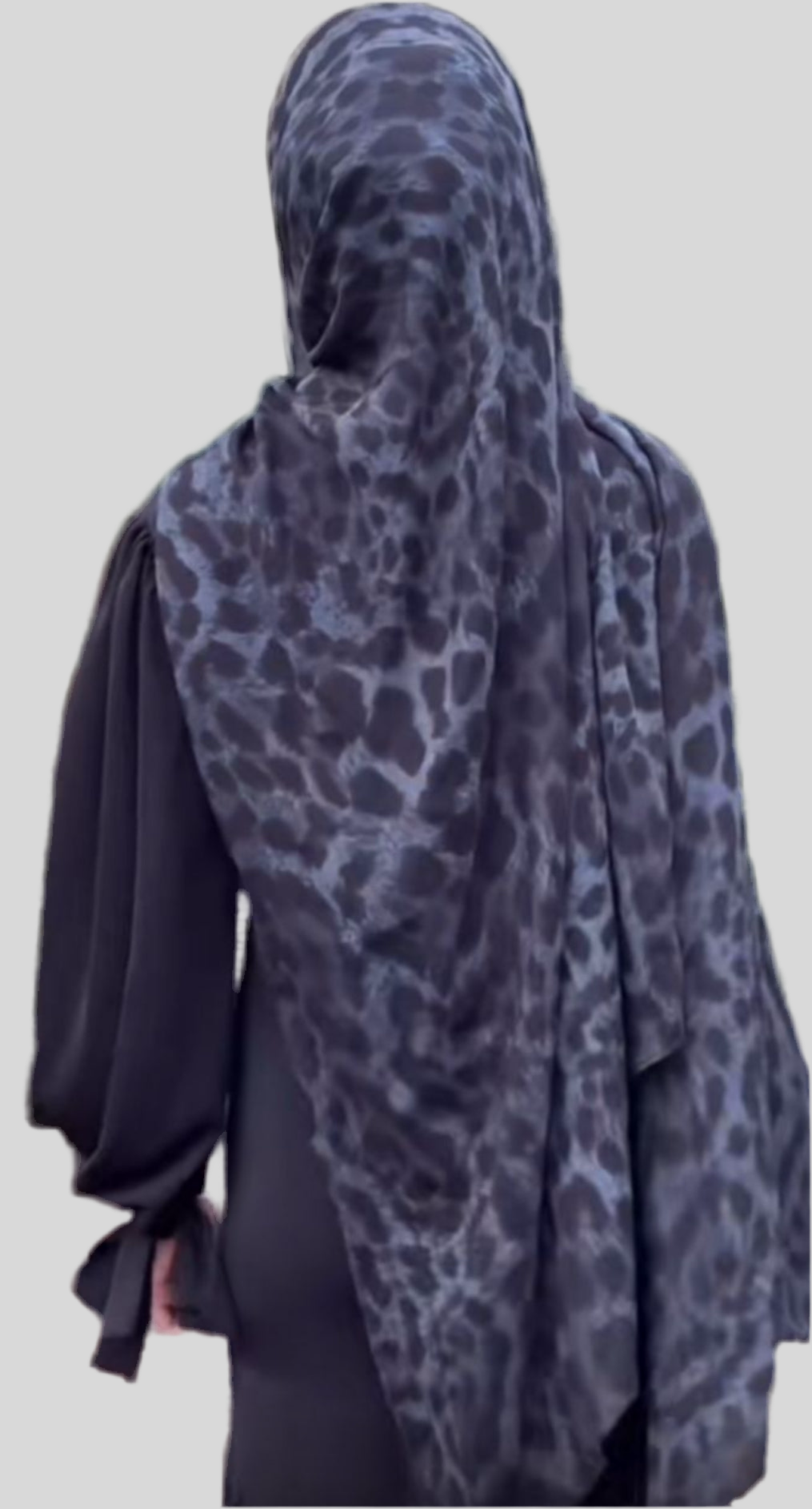 Black leopard modal hijab