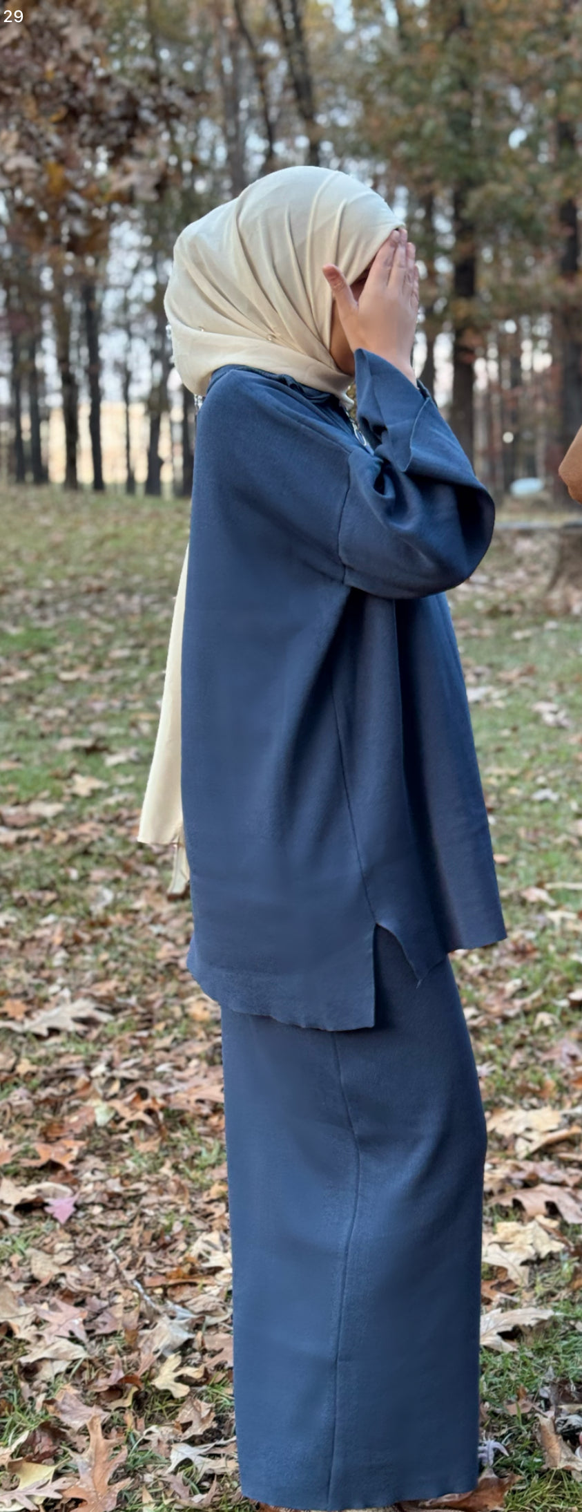 Noora Maxi Skirt Set-BROWN