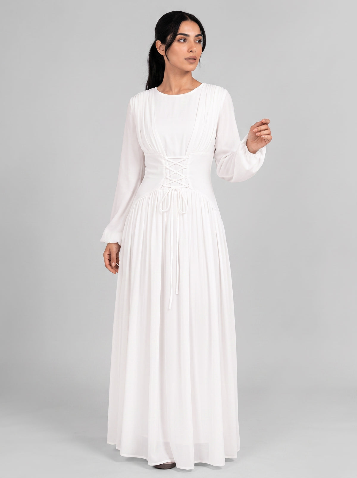 Ameera Corset-Waist Maxi Dress