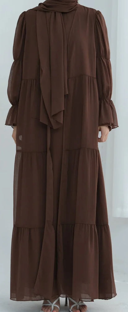 Hajar Two-Piece Modest SET BROWN