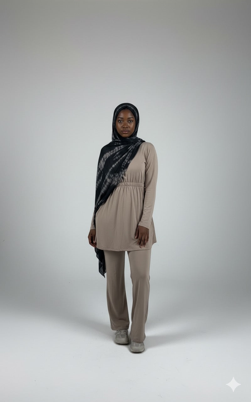 Raneem Mid Flow Set- beige