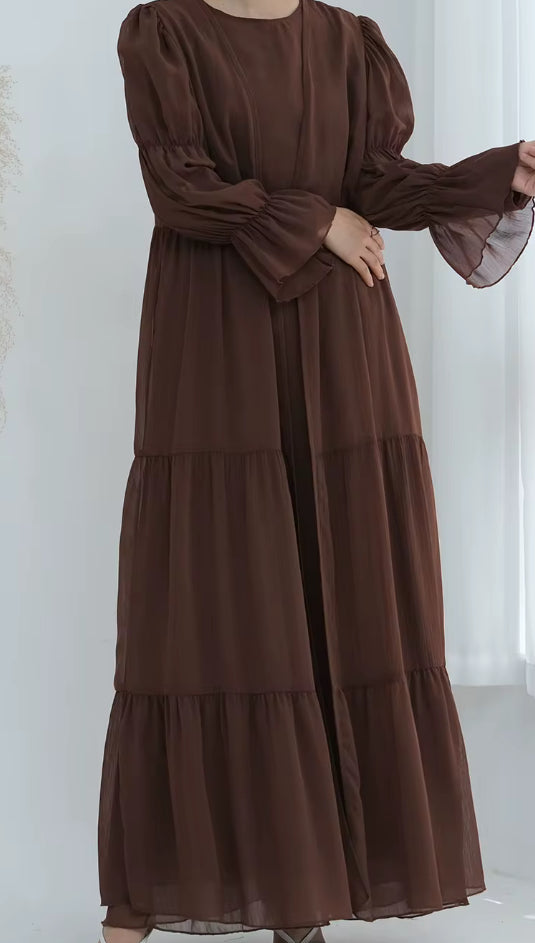 Hajar Two-Piece Modest SET BROWN