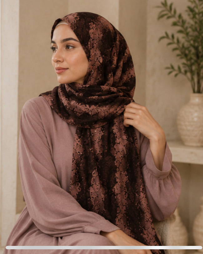 Truffle Printed Modal Hijab – view 2