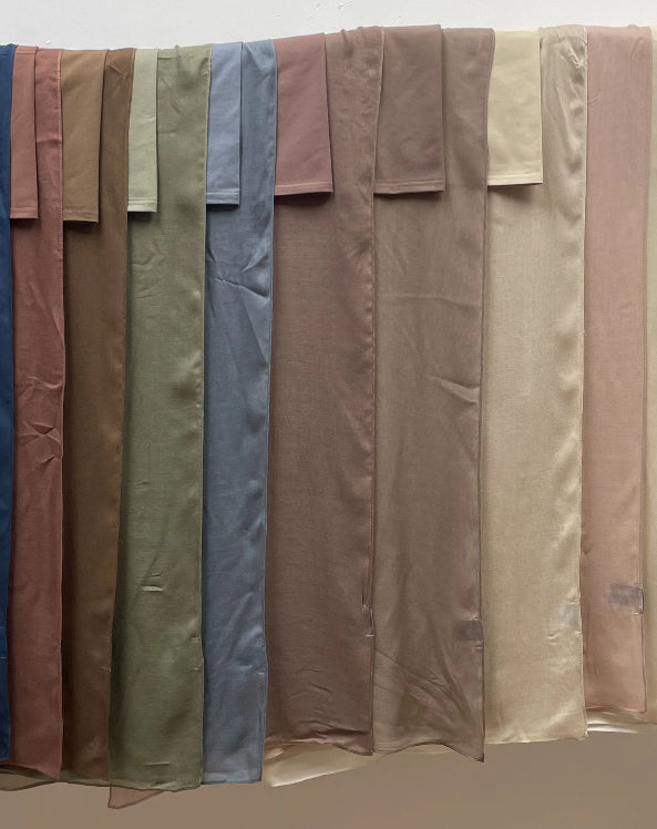 2pc Brown model hijab