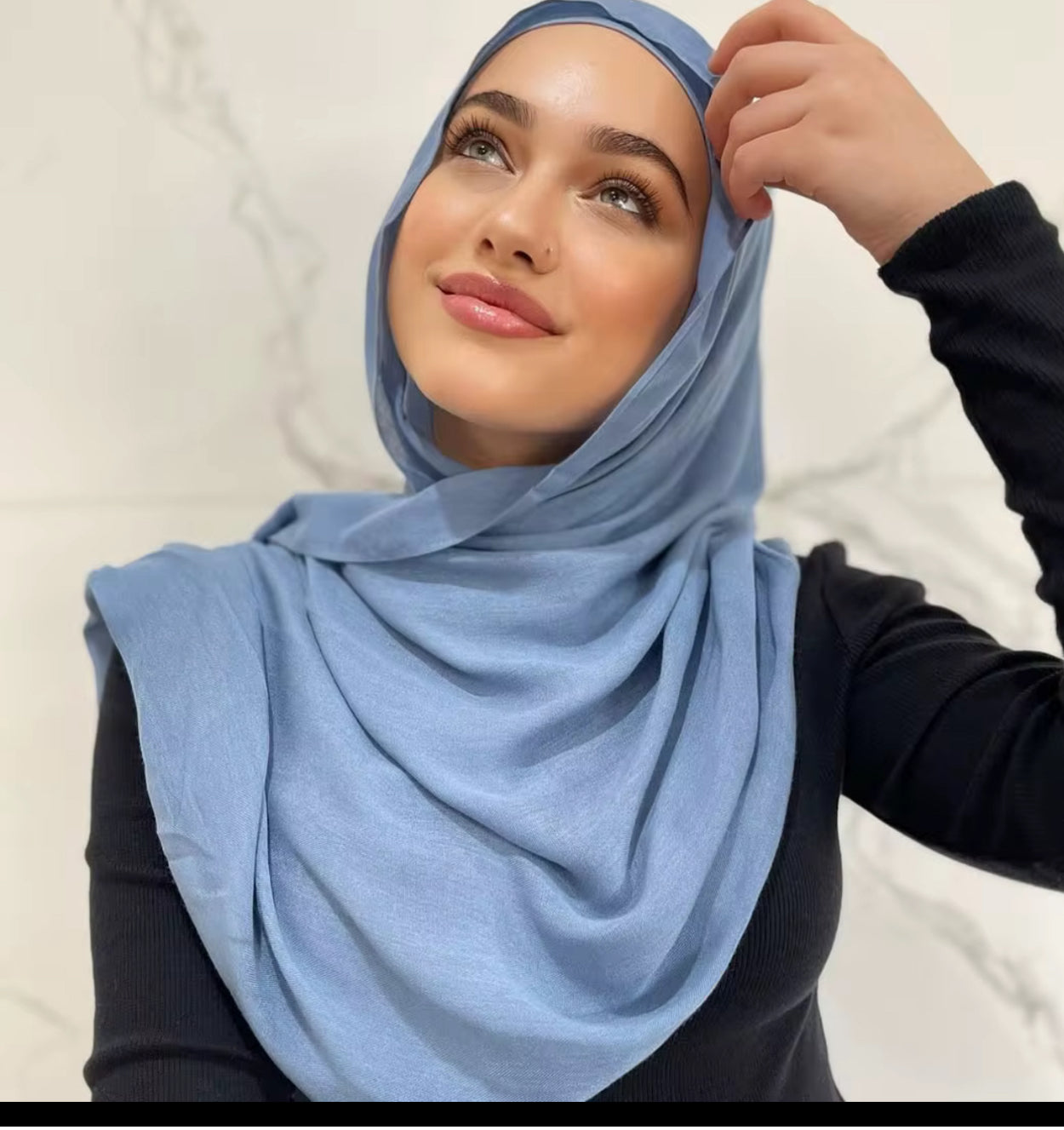 2pc Light blue model hijab