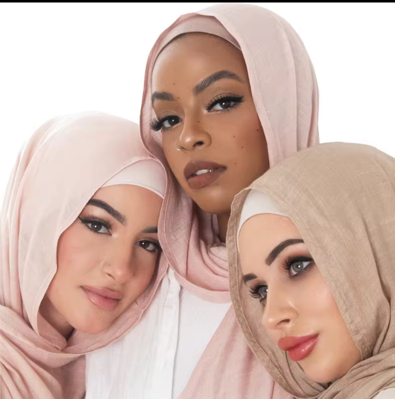 2pc Light pink model hijab