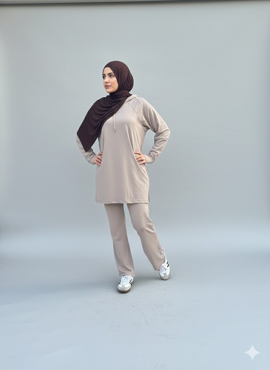 Raneem Straight Set-Neutral Beige