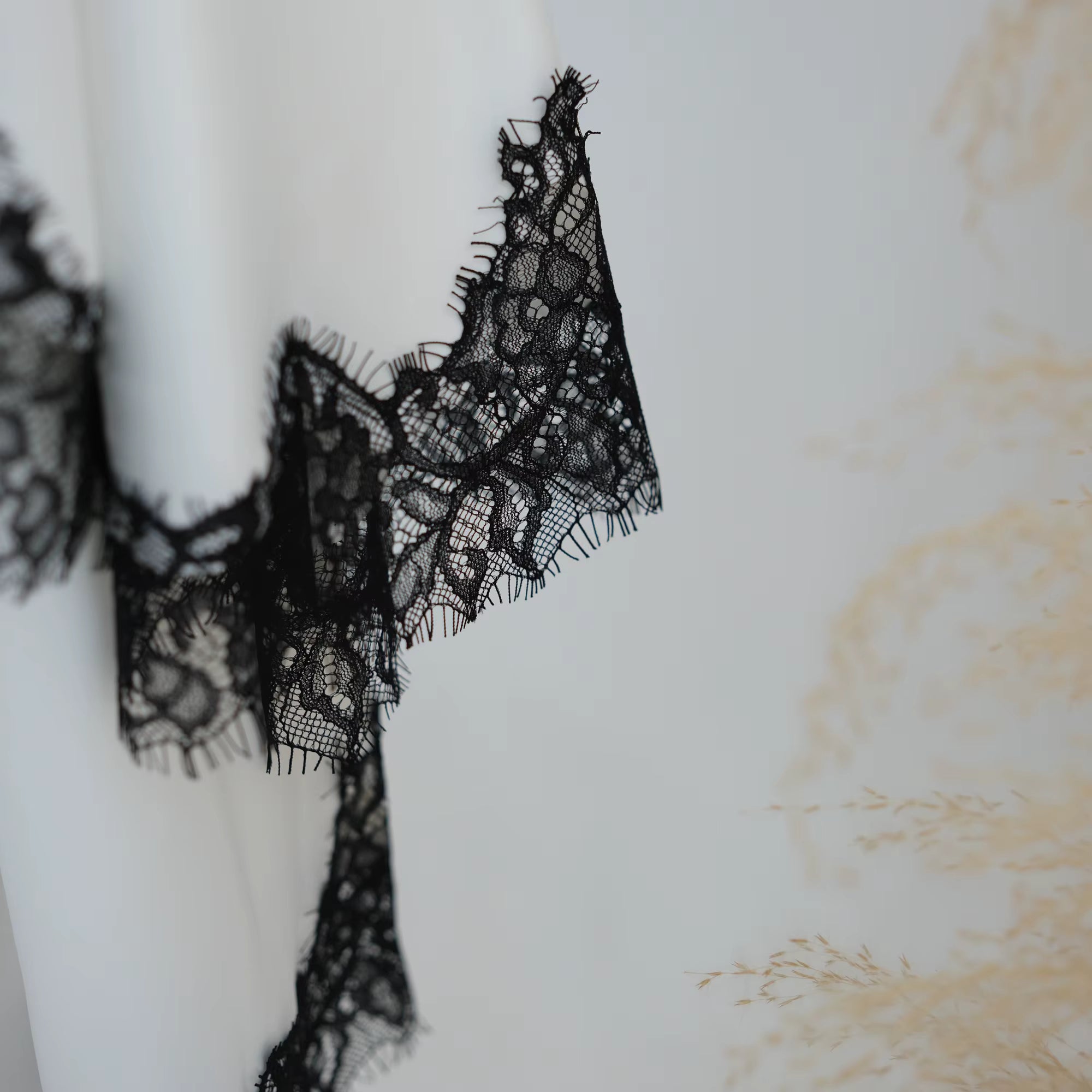 Satin Lace Cape Top