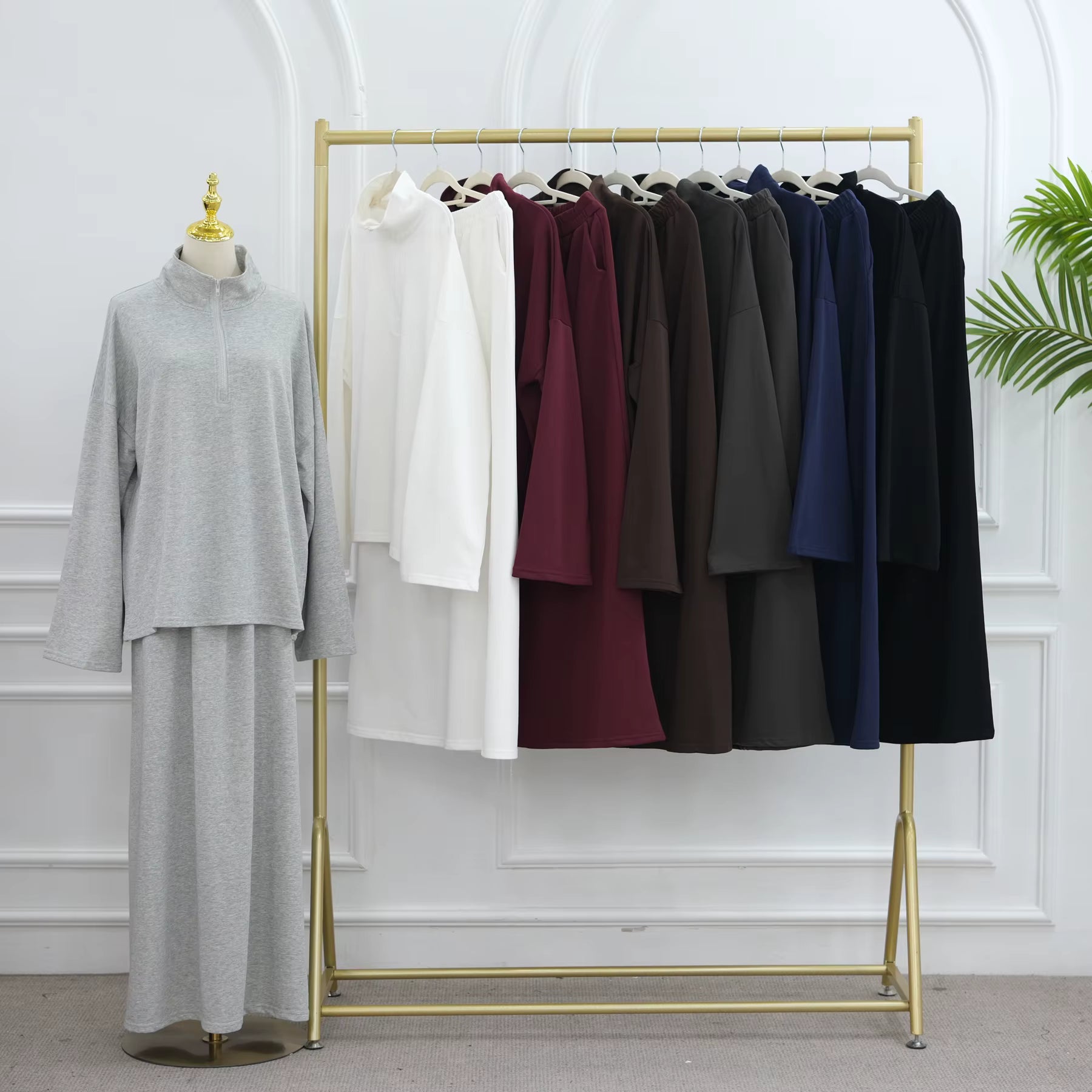 2pc Sporty Style Cotton Skirt set