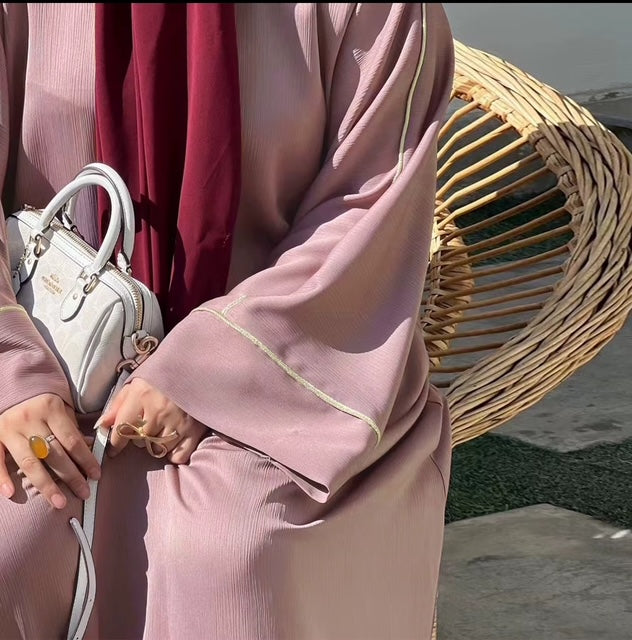 FATIMA LINED ABAYA PINK