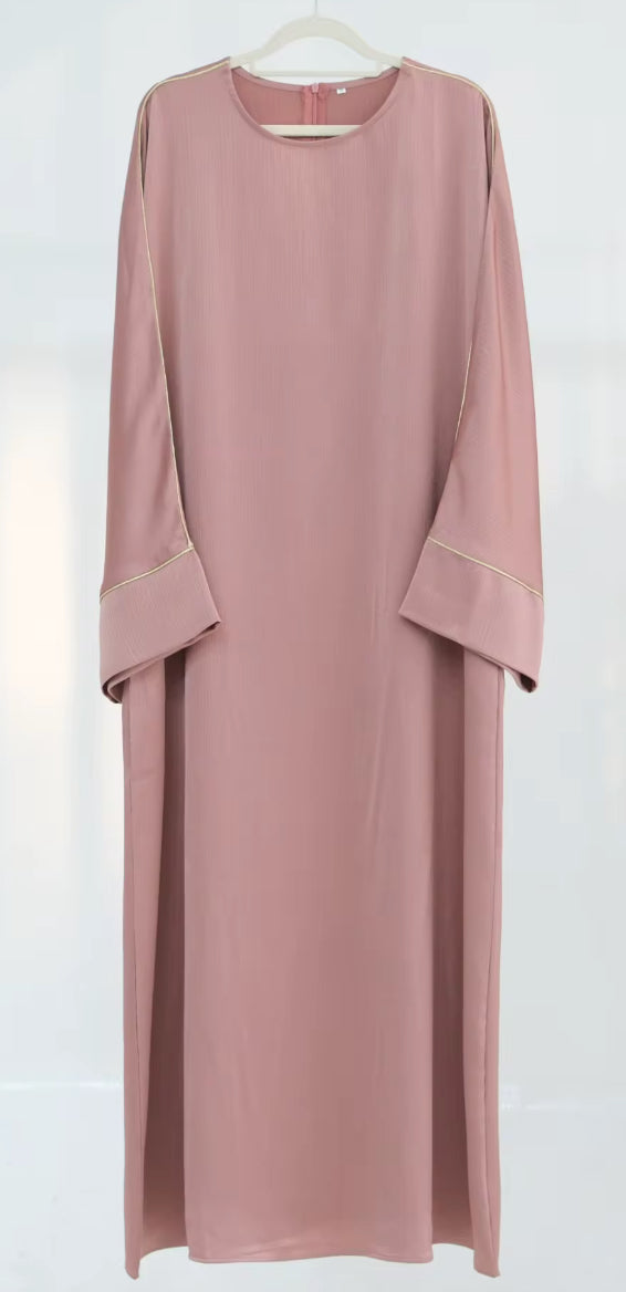 FATIMA LINED ABAYA PINK