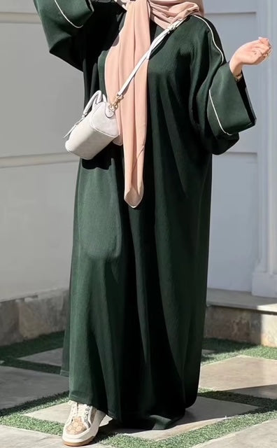 FATIMA LINED ABAYA GREEN