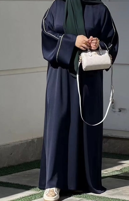 FATIMA LINED ABAYA NAVY