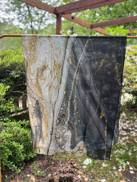 LANA MARBLE MODEL HIJAB BLK/GLD