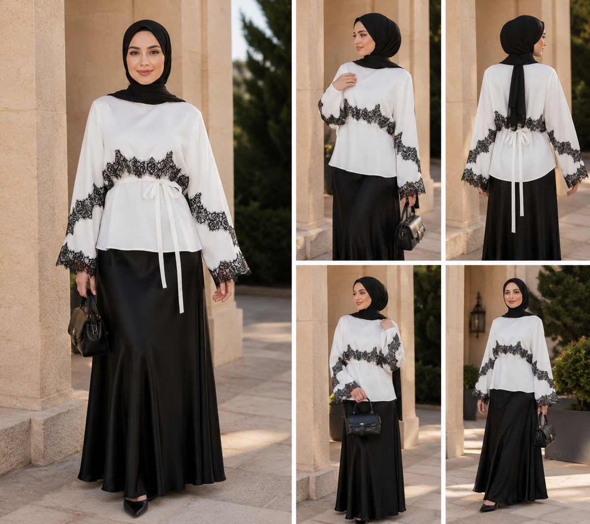 Satin Lace Cape Top – view 2