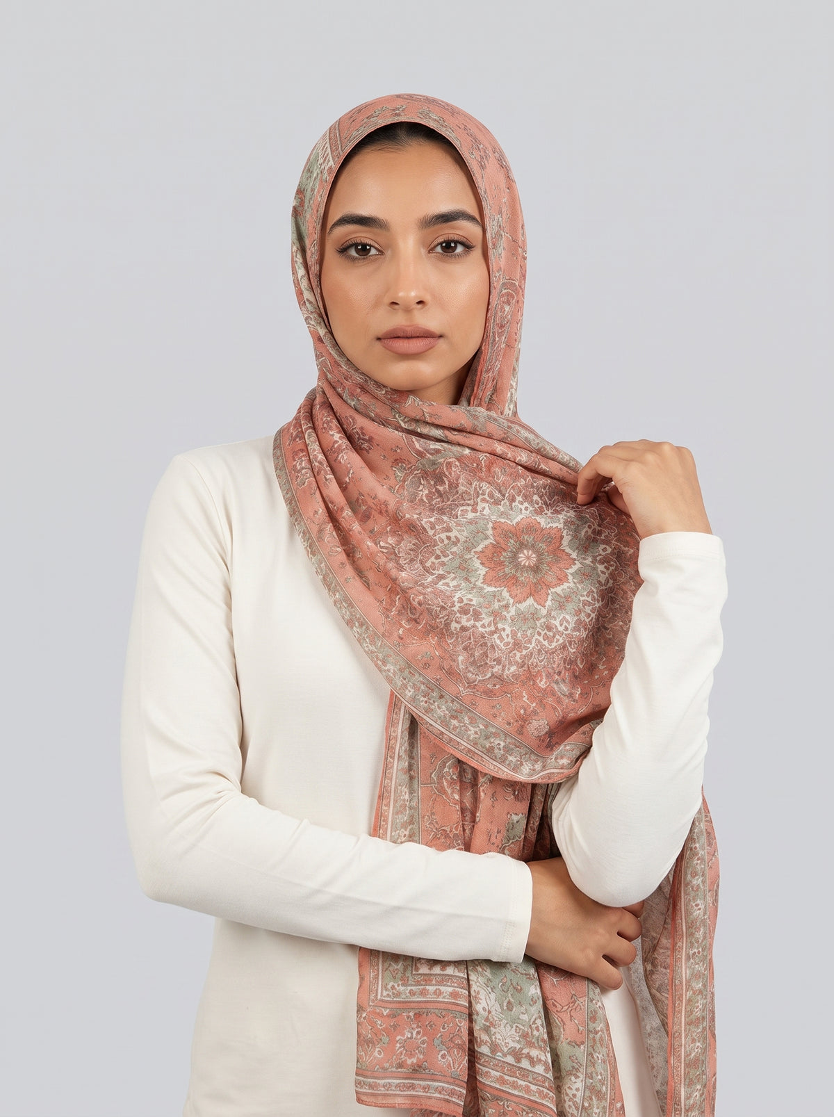 Rose Medallion Modal Hijab