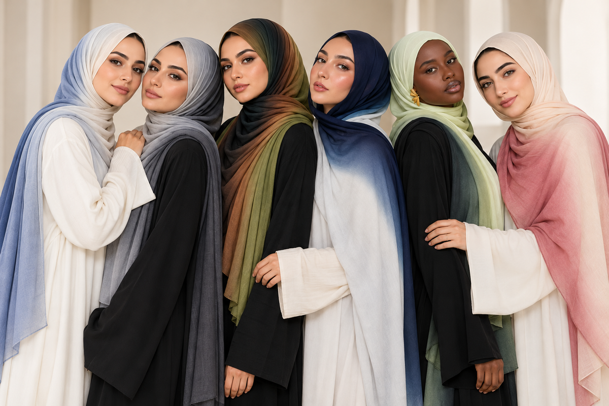 Ginems SoftBlend Ombré Cotton Jersey Hijab