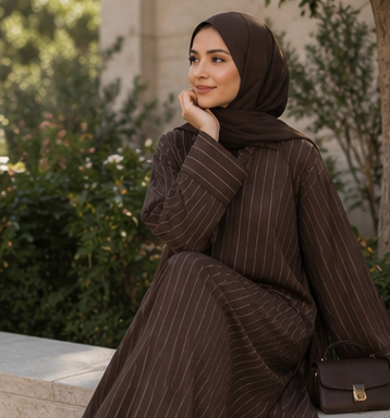 Pinstripe Closed Abaya – view 8