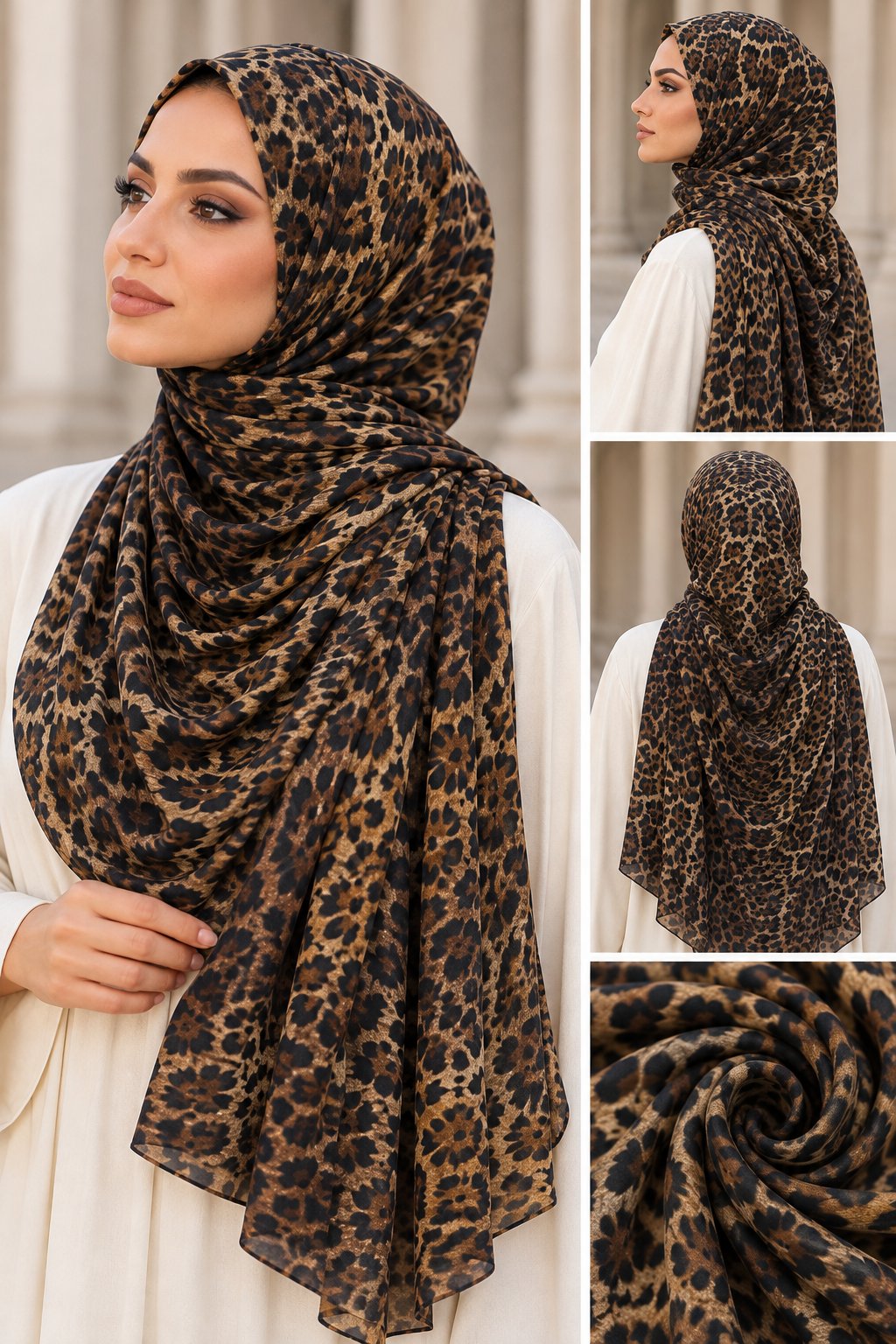 Wild Elegance – Leopard Cotton Jersey Hijab
