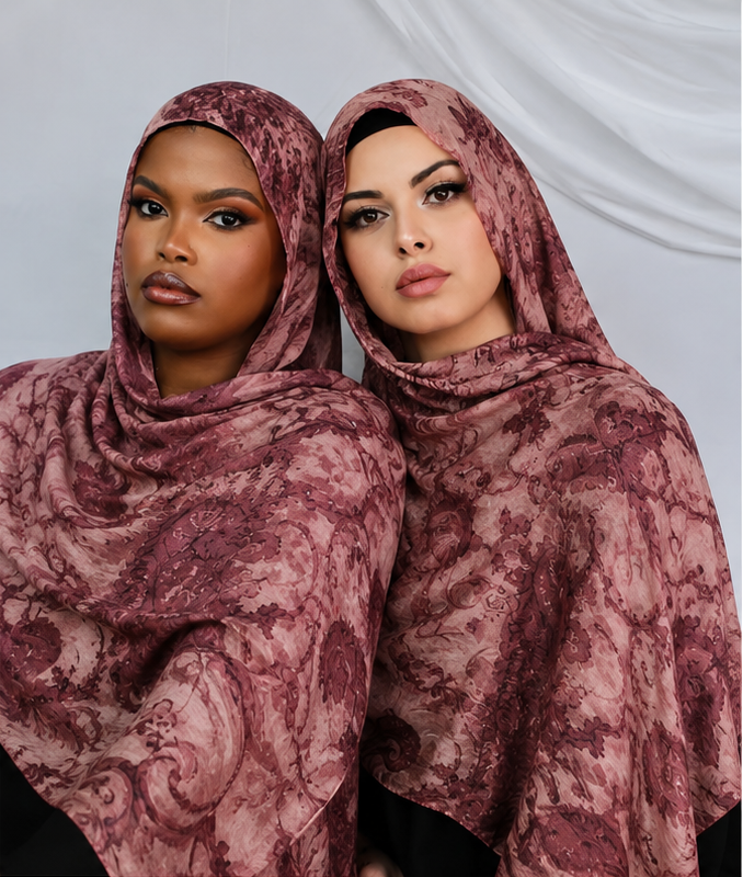 Rosewood Paisley Modal Hijab
