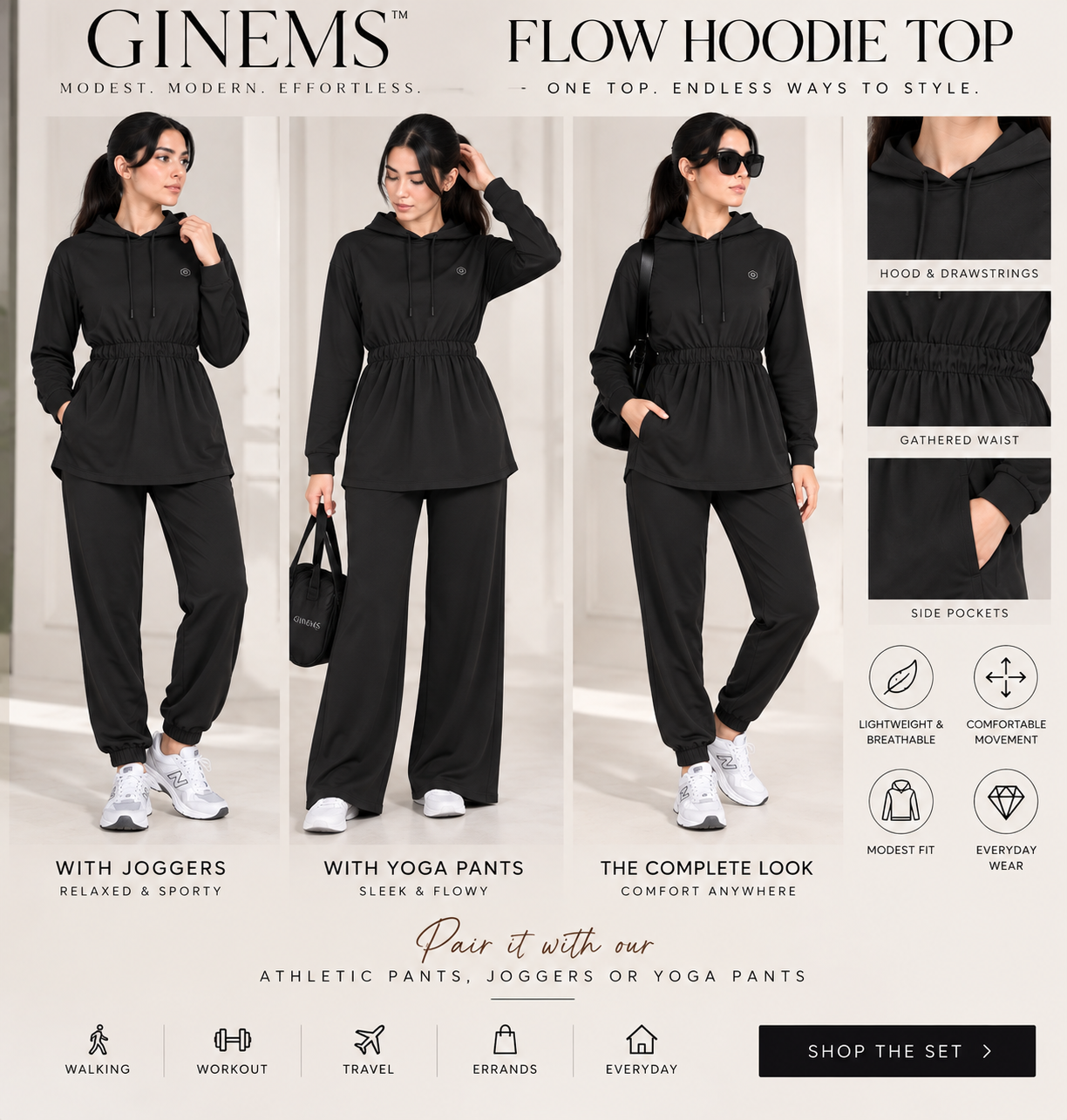 Midflow  Hoodie black