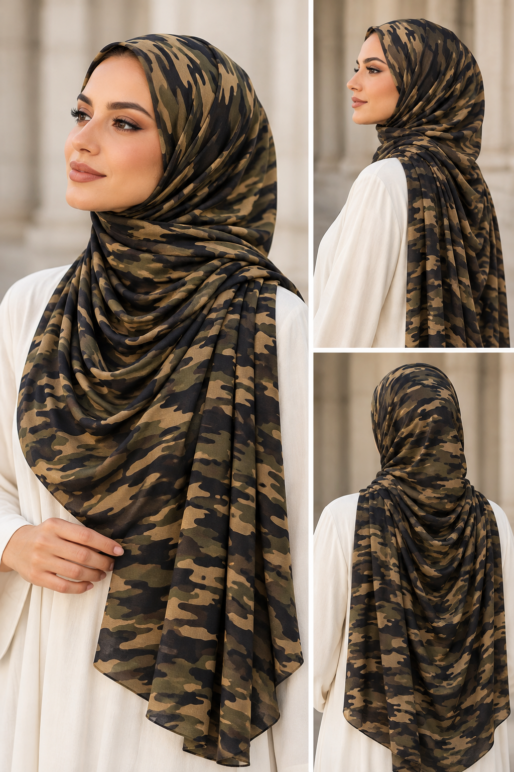 Camo Cotton Jersey Hijab