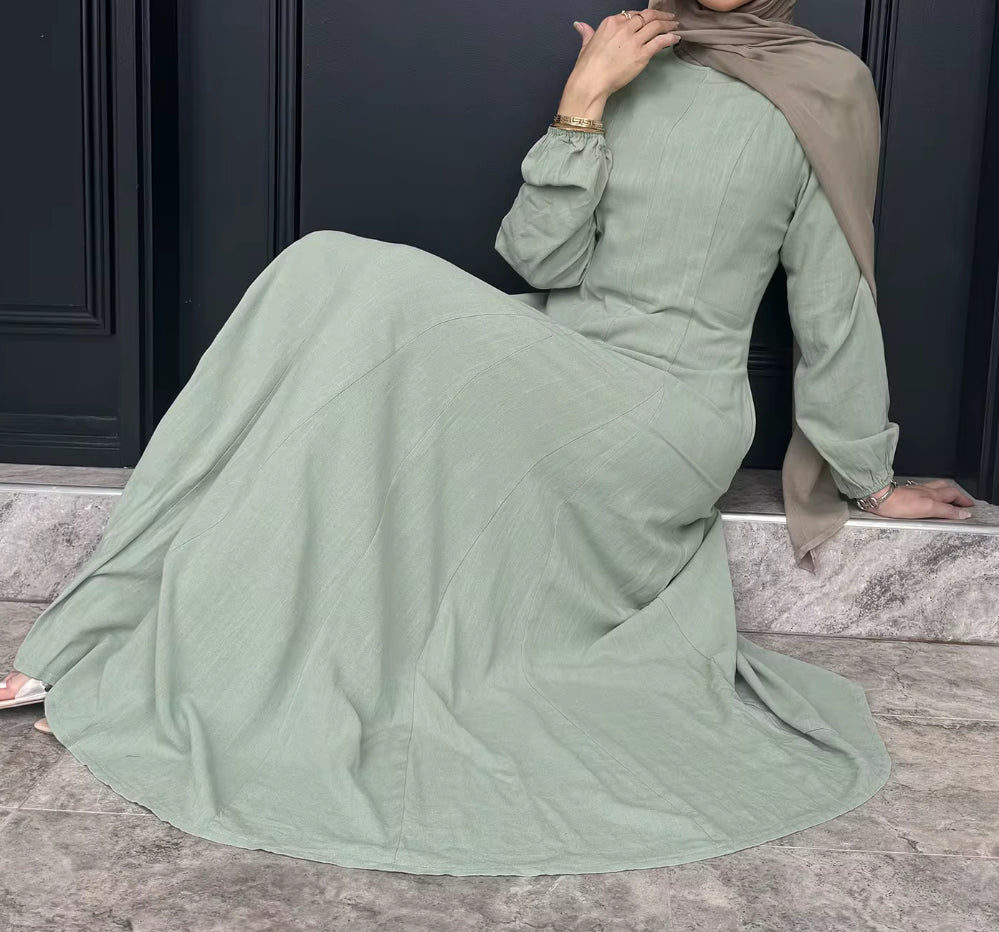 Leena Cotton Blend Maxi Dress - Mint