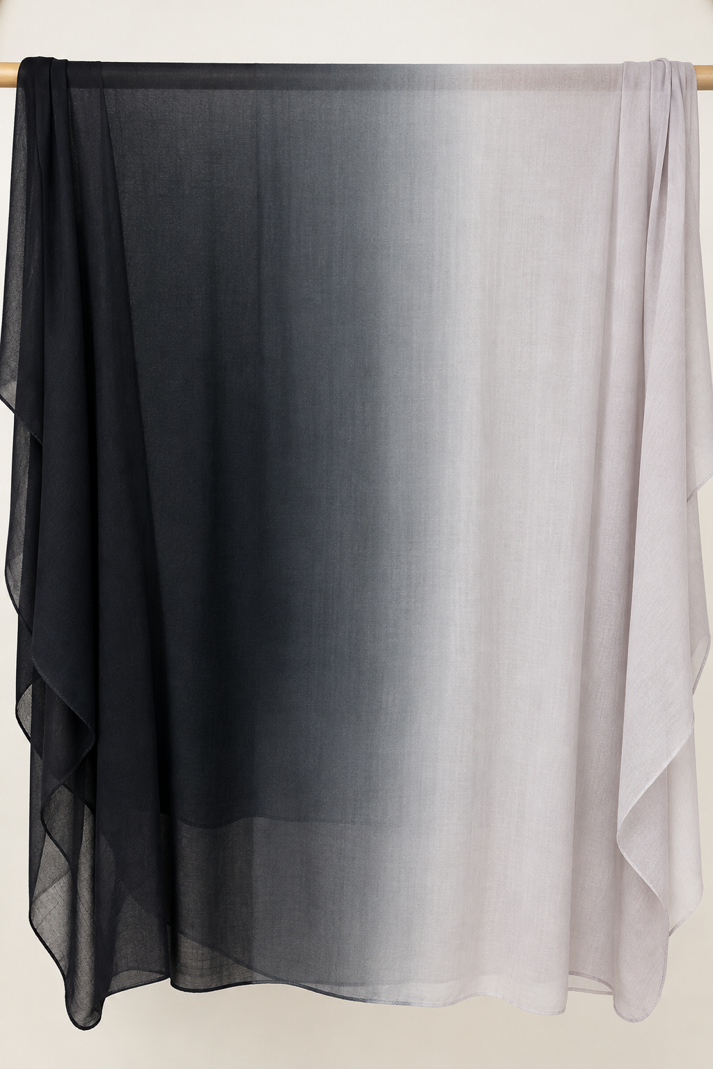 Black & Gray Ombré Modal Hijab 🖤