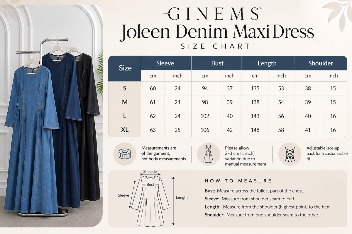 Joleen Lace-Up Denim Maxi Dress