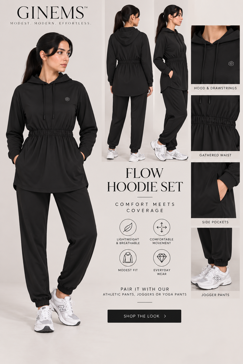 Midflow  Hoodie black
