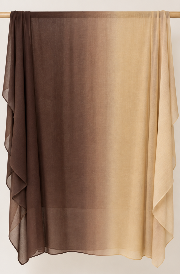 Mocha & Beige Ombré Modal Hijab 🤎