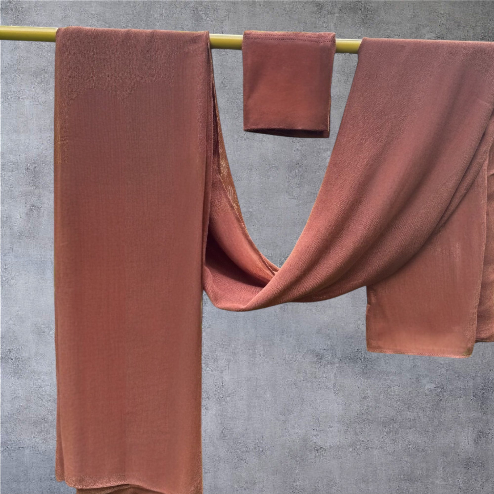 2 PIECE MODEL HIJAB BROWN