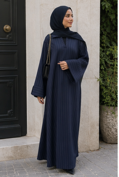 Pinstripe Closed Abaya – view 7