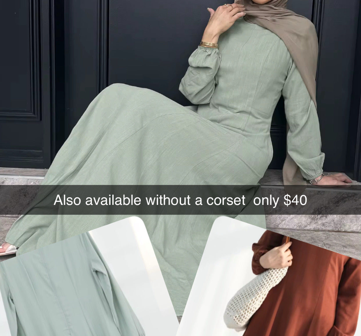 Leena Cotton Blend Maxi Dress - Mint