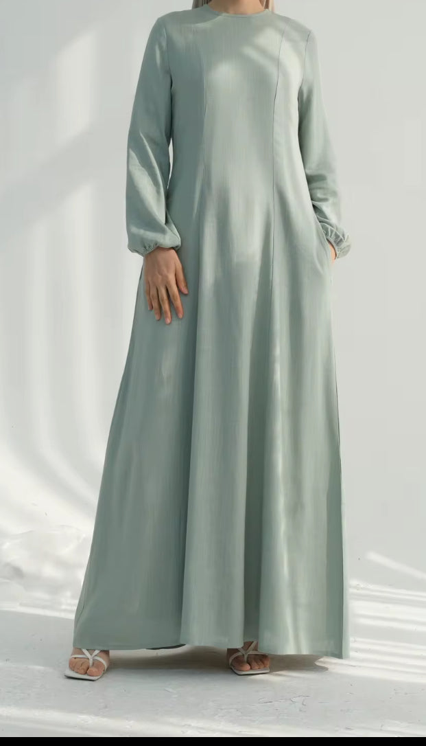 Leena Cotton Blend Maxi Dress - Mint