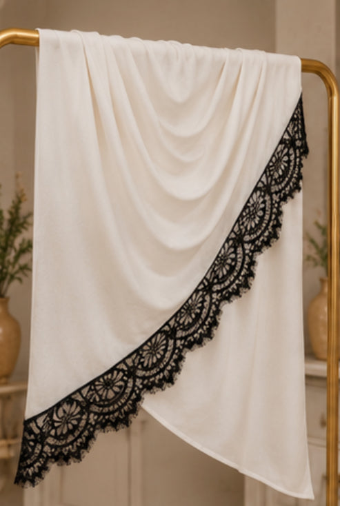Contrast-Trim Modal Hijab with Under-Cap – view 3