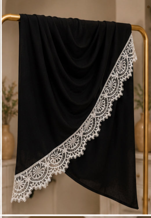 Contrast-Trim Modal Hijab with Under-Cap – view 4