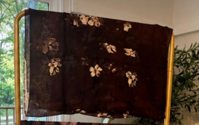 Espresso blossom Printed modal