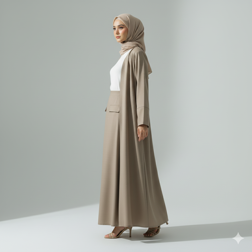 Aya Skirt Set- Natural Beige