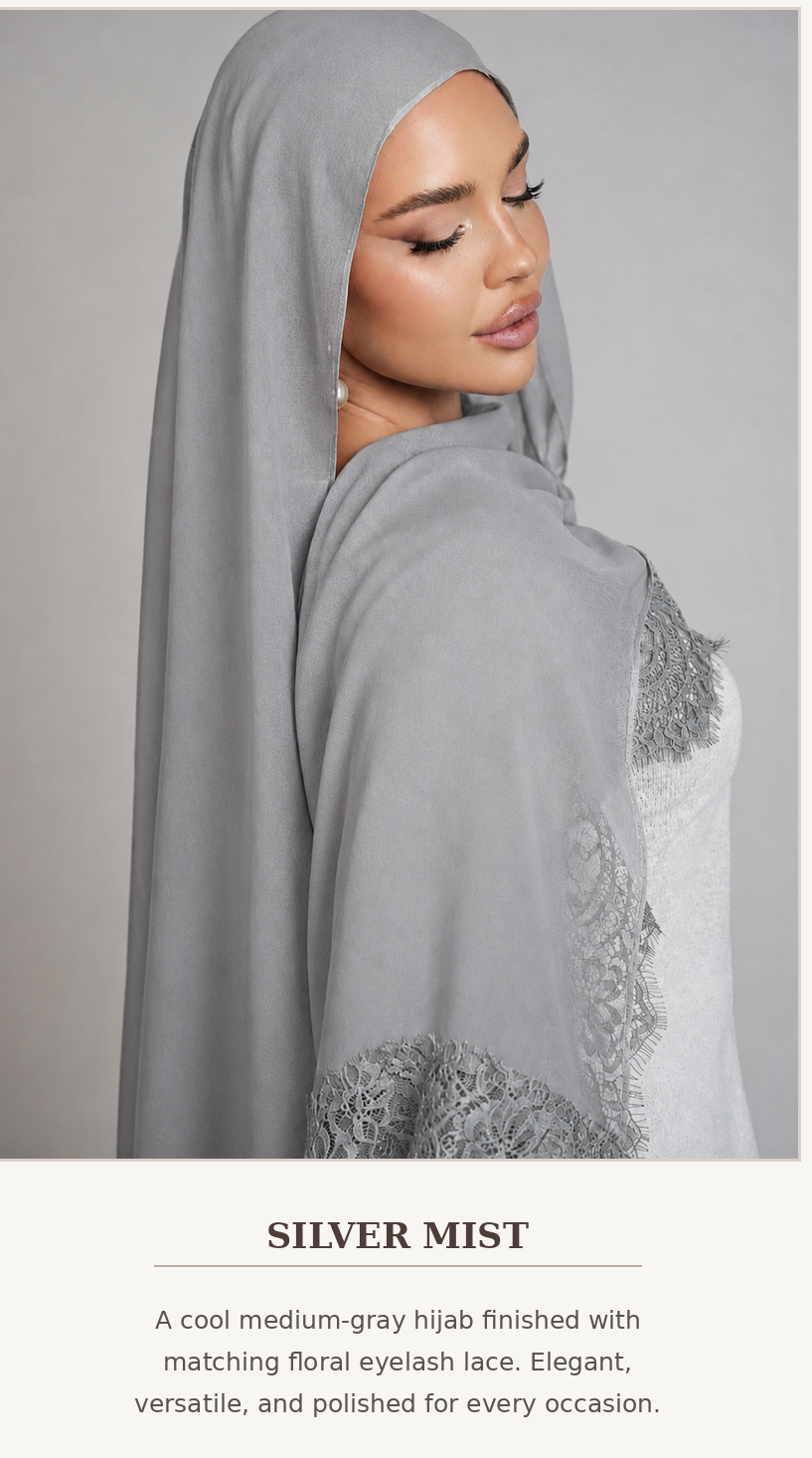 Lace-Trim Modal Hijab – view 8