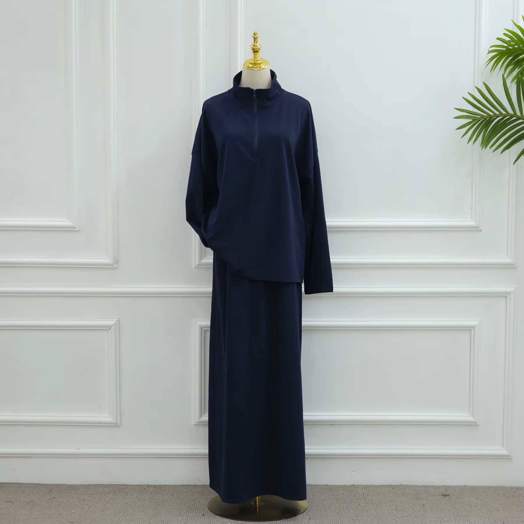 2pc Sporty Style Cotton Skirt set