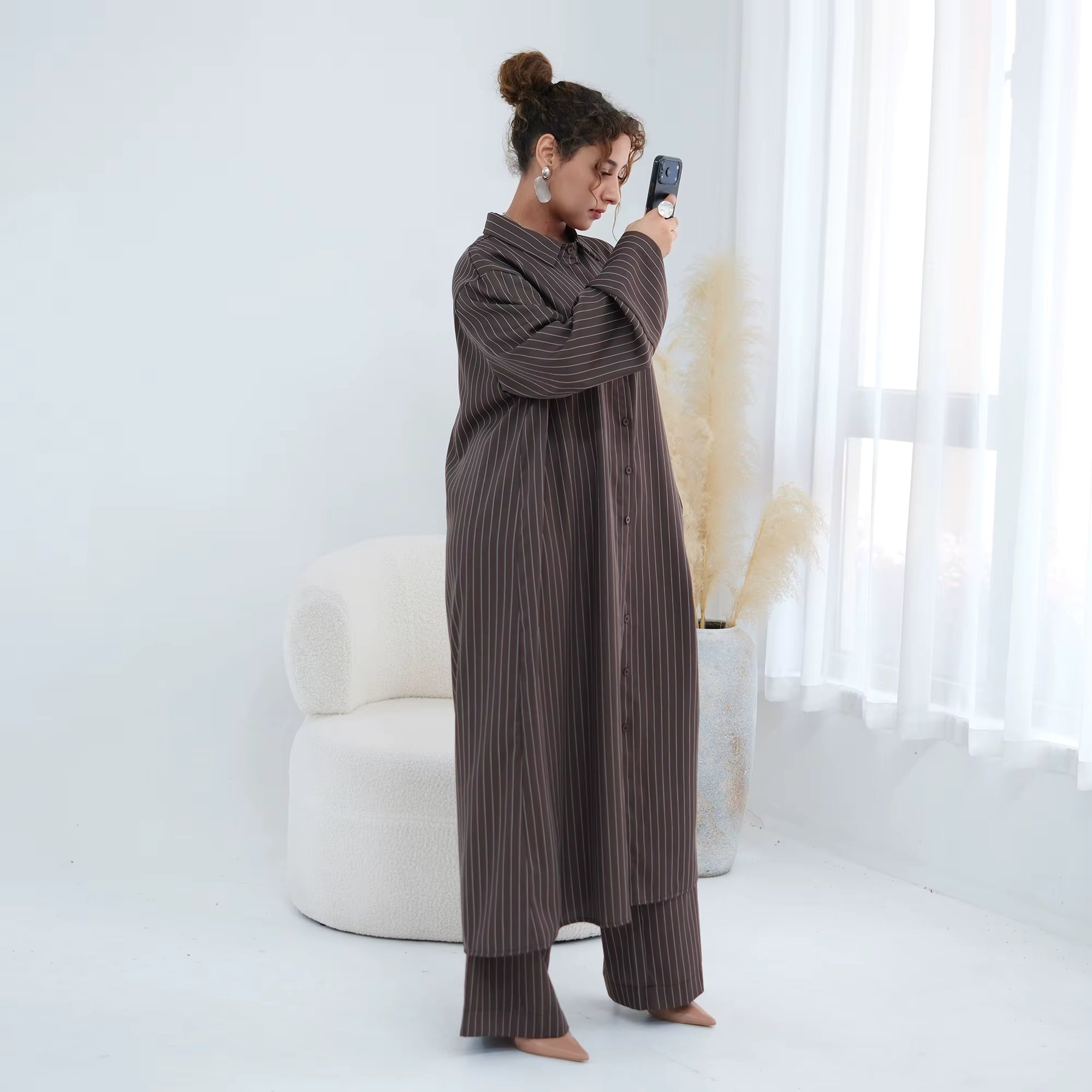 2Pc Abaya/Pants set