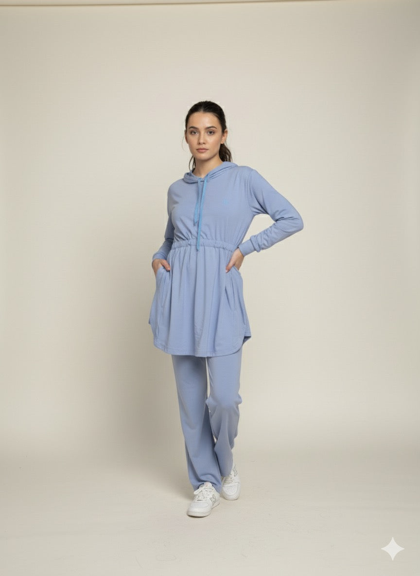 Raneem Straight Set-Blue