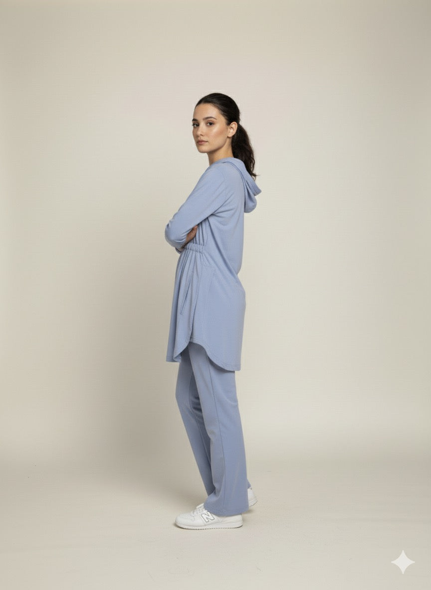 Raneem Straight Set-Blue