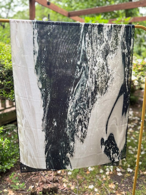 LANA MARBLE MODEL HIJAB BLK/WT