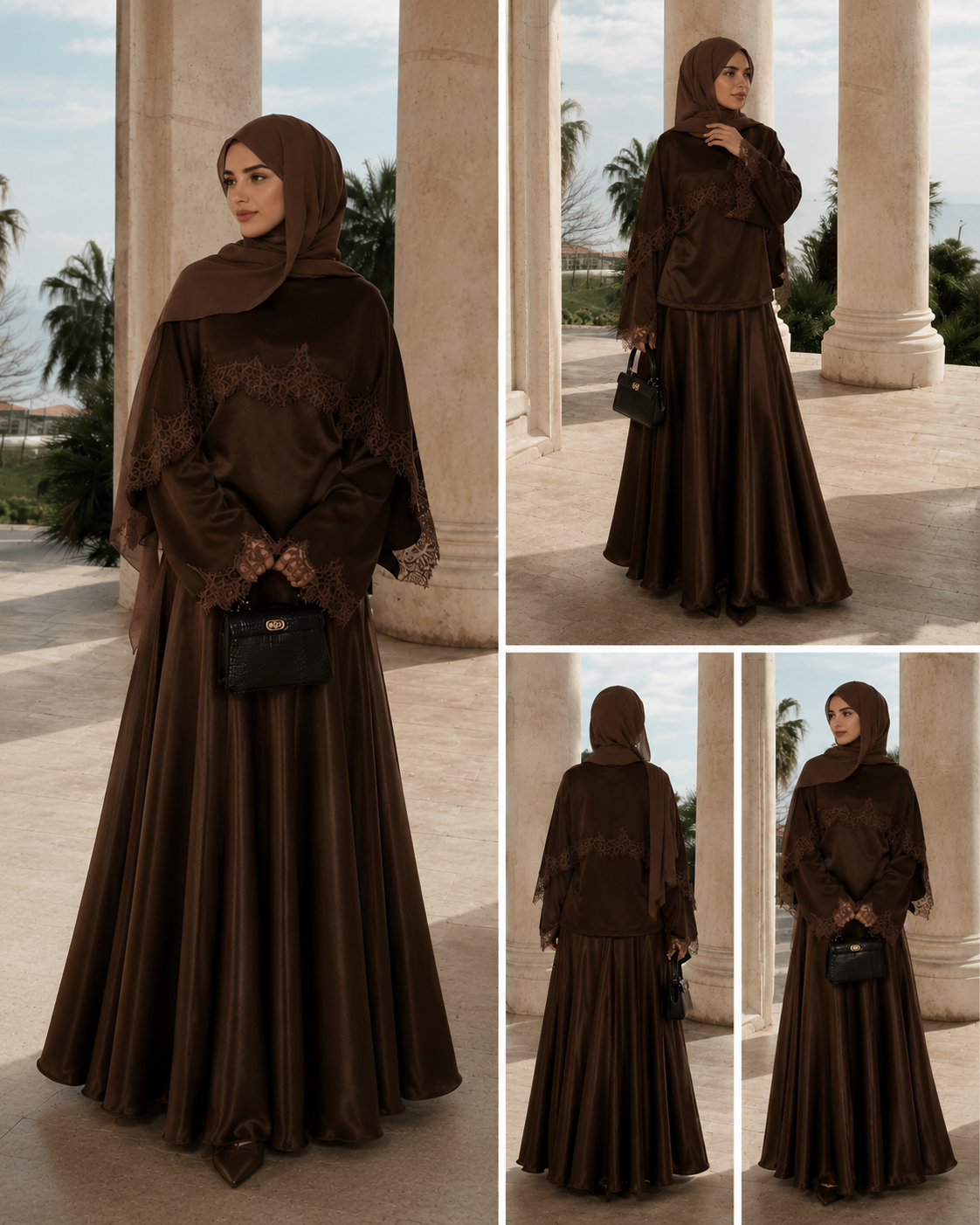 Satin Lace Cape Top – view 5