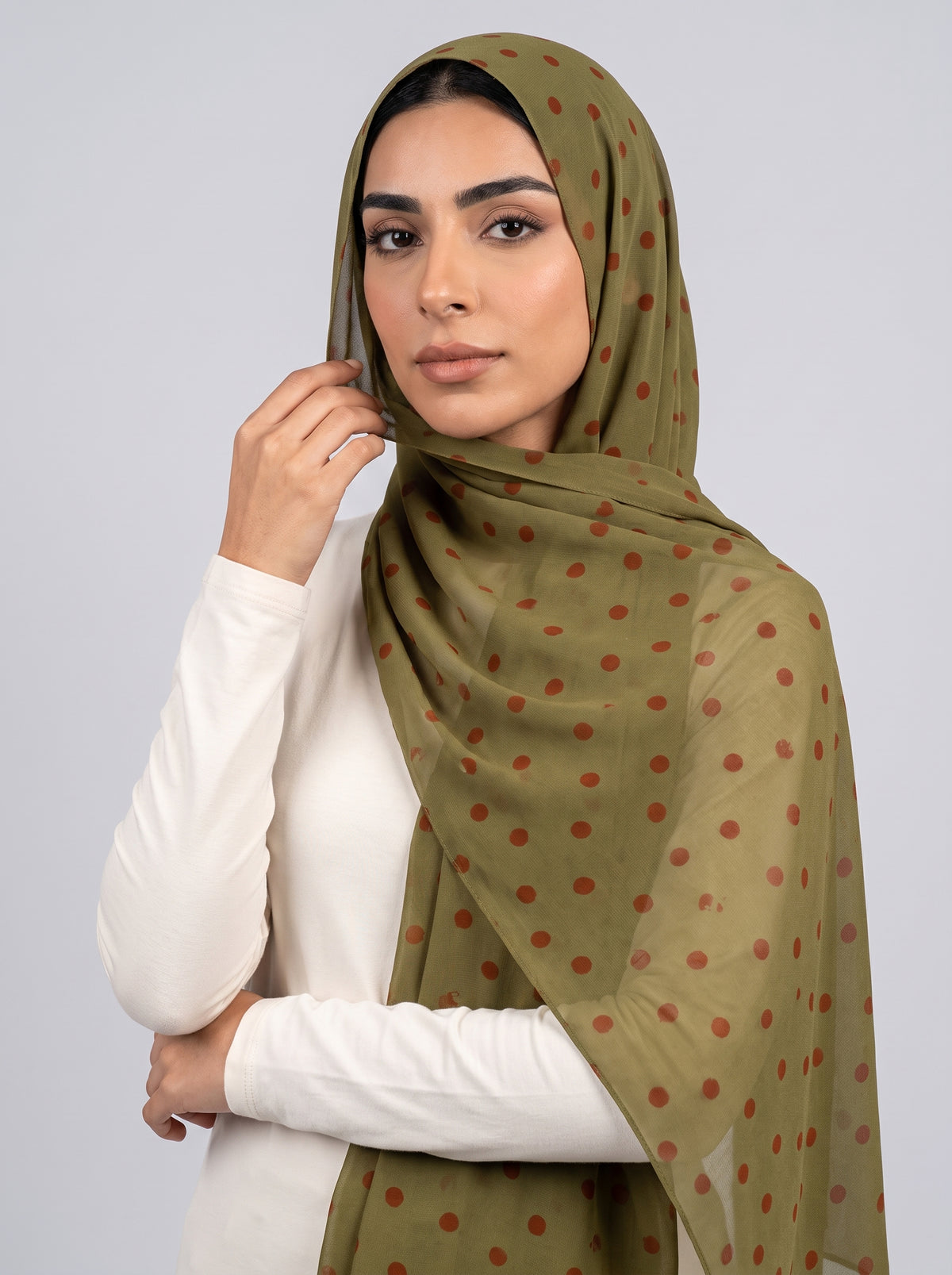 Polka Dot Printed Modal Hijab
