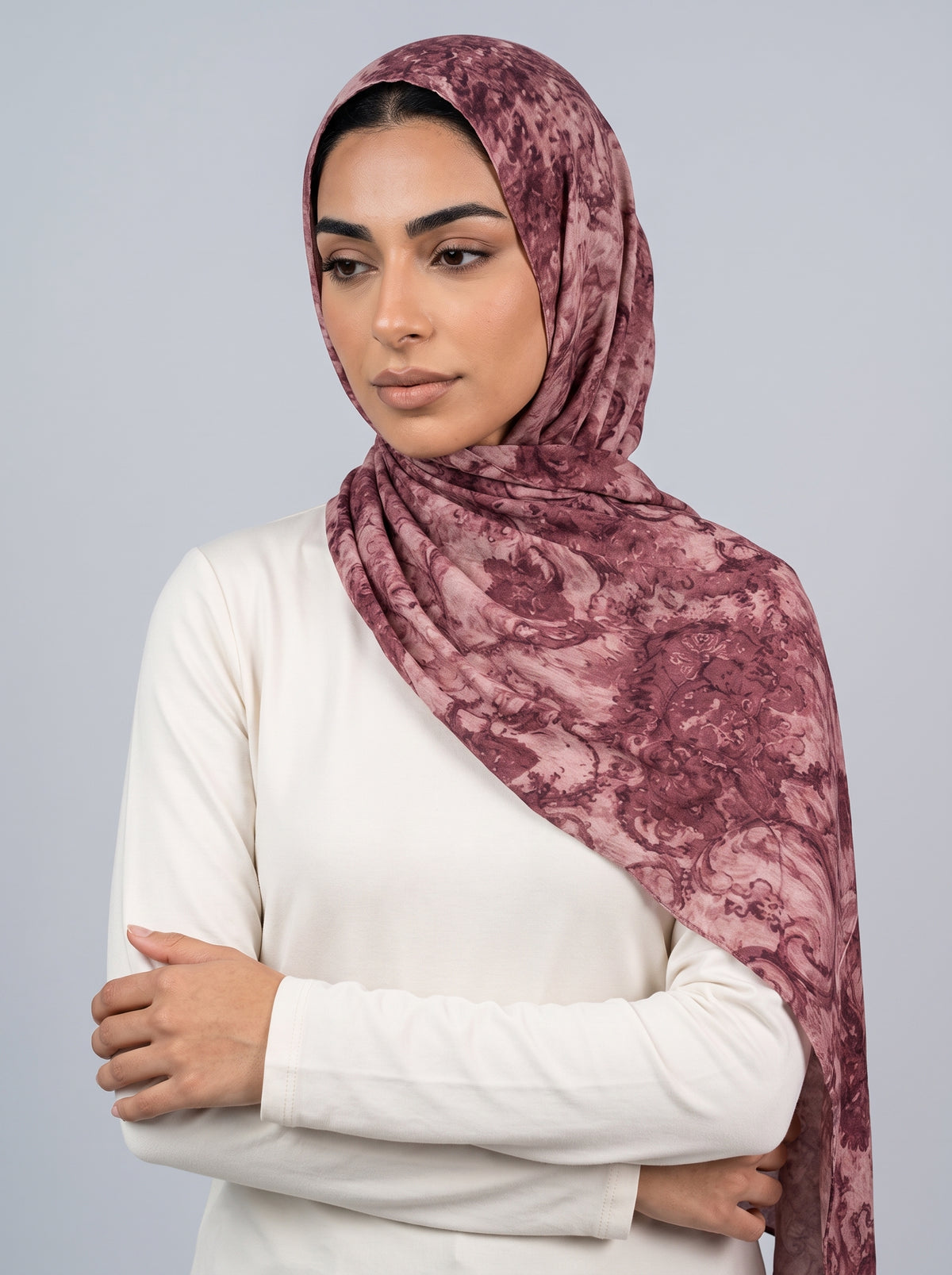 Rosewood Paisley Modal Hijab